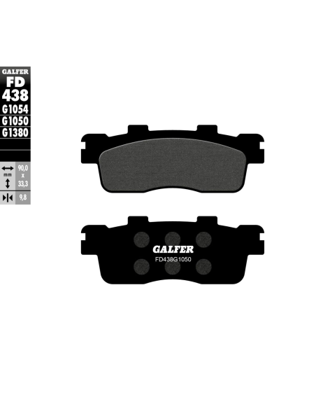 Plaquettes de frein GALFER - G1050SEMI METAL FD438
