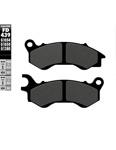 Plaquettes de frein GALFER - G1054 ORGANIQUE SEMI METAL FD439