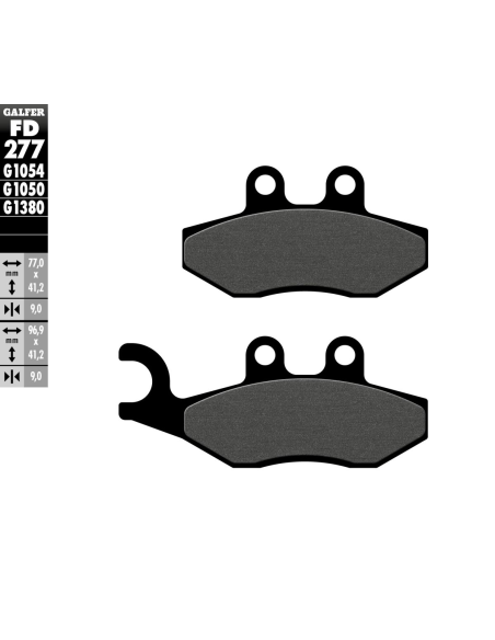 Plaquettes de frein GALFER - G1050SEMI METAL FD277