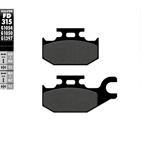 Plaquettes de frein GALFER - G1050SEMI METAL FD315