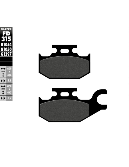 Plaquettes de frein GALFER - G1050SEMI METAL FD315