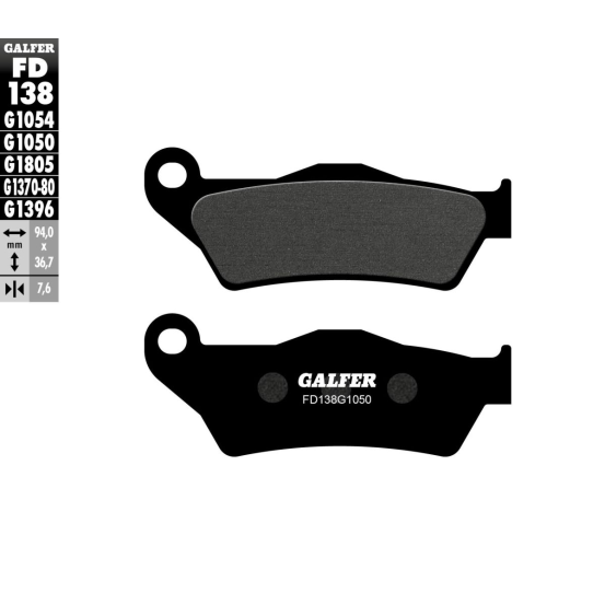 Plaquettes de frein GALFER - G1050SEMI METAL FD138