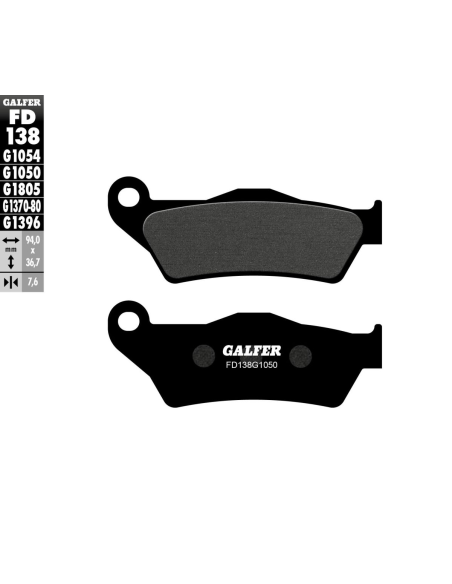 Plaquettes de frein GALFER - G1050SEMI METAL FD138