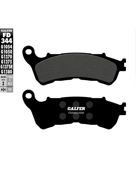 Plaquettes de frein GALFER - G1050SEMI METAL FD344