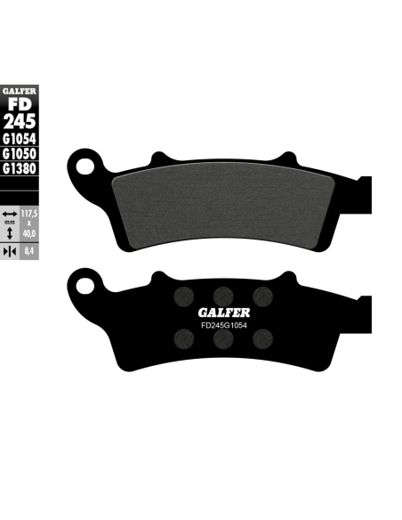 Plaquettes de frein GALFER - G1054 ORGANIQUE SEMI METAL FD245