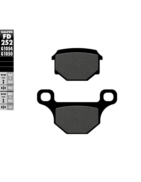 Plaquettes de frein GALFER - G1050SEMI METAL FD252