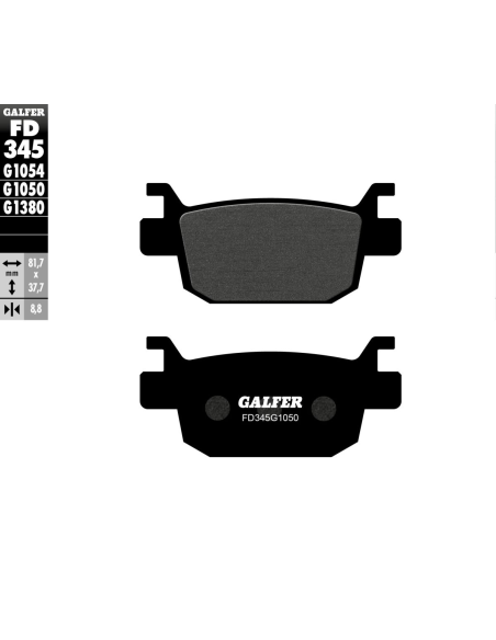 Plaquettes de frein GALFER - G1050SEMI METAL FD345