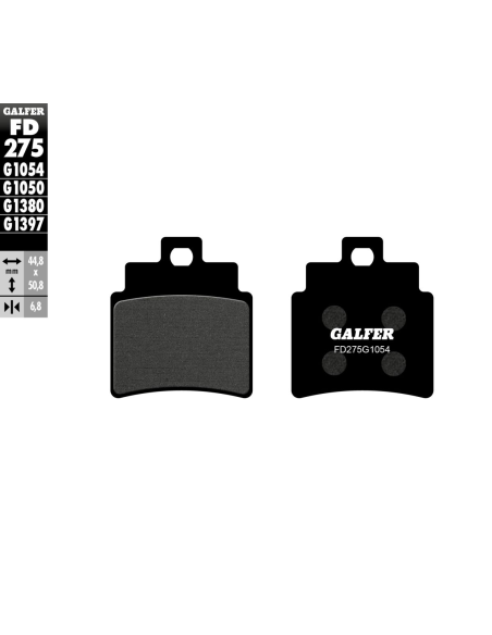 Plaquettes de frein GALFER - G1054 ORGANIQUE SEMI METAL FD275