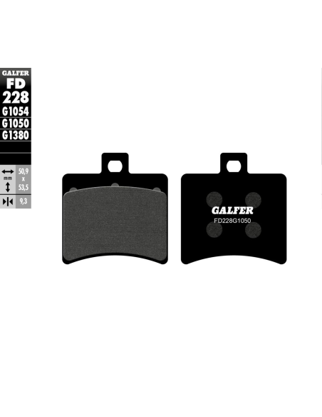 Plaquettes de frein GALFER - G1050SEMI METAL FD228