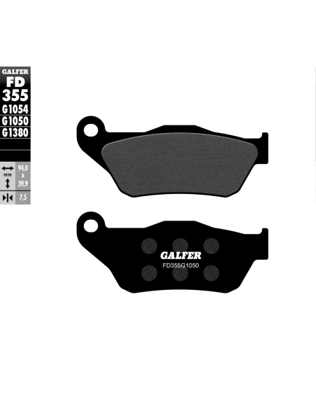 Plaquettes de frein GALFER - G1050SEMI METAL FD355