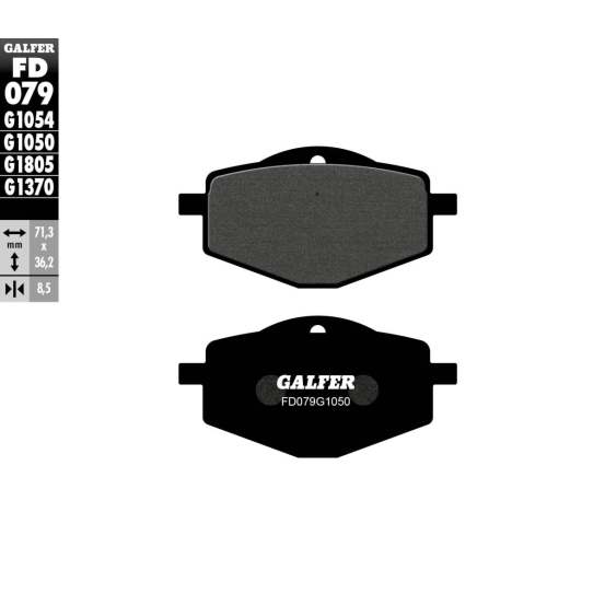 Plaquettes de frein GALFER - G1050 SEMI METAL FD079