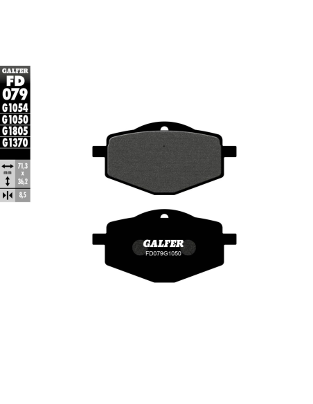 Plaquettes de frein GALFER - G1050 SEMI METAL FD079
