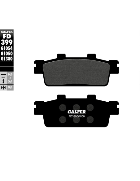 Plaquettes de frein GALFER - G1050SEMI METAL FD399