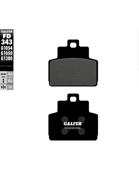 Plaquettes de frein GALFER - G1050SEMI METAL FD343