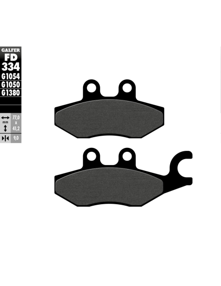 Plaquettes de frein GALFER - G1054 ORGANIQUE SEMI METAL FD334