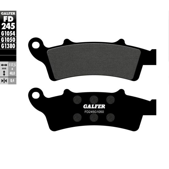 Plaquettes de frein GALFER - G1050SEMI METAL FD245