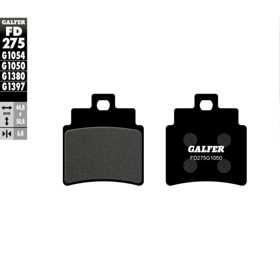 Plaquettes de frein GALFER - G1050SEMI METAL FD275