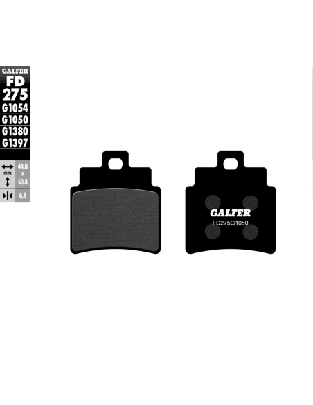 Plaquettes de frein GALFER - G1050SEMI METAL FD275