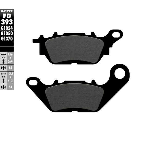 Plaquettes de frein GALFER - G1050SEMI METAL FD393