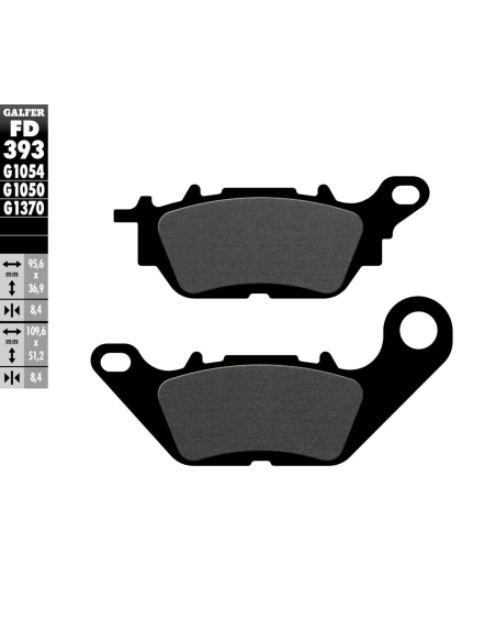 Plaquettes de frein GALFER - G1050SEMI METAL FD393