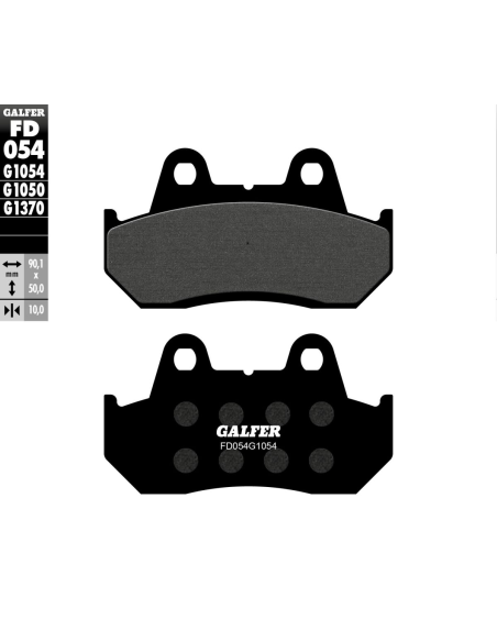 Plaquettes de frein GALFER - G1054 ORGANIQUE SEMI METAL FD054
