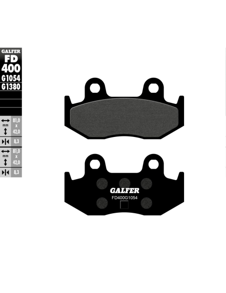 Plaquettes de frein GALFER - G1054 ORGANIQUE SEMI METAL FD400