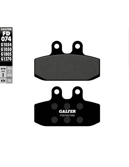 Plaquettes de frein GALFER - G1050SEMI METAL FD074