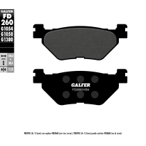 Plaquettes de frein GALFER - G1054 ORGANIQUE SEMI METAL FD260