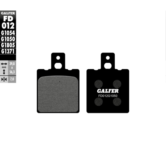 Plaquettes de frein GALFER - G1050SEMI METAL FD012