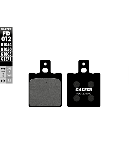 Plaquettes de frein GALFER - G1050SEMI METAL FD012