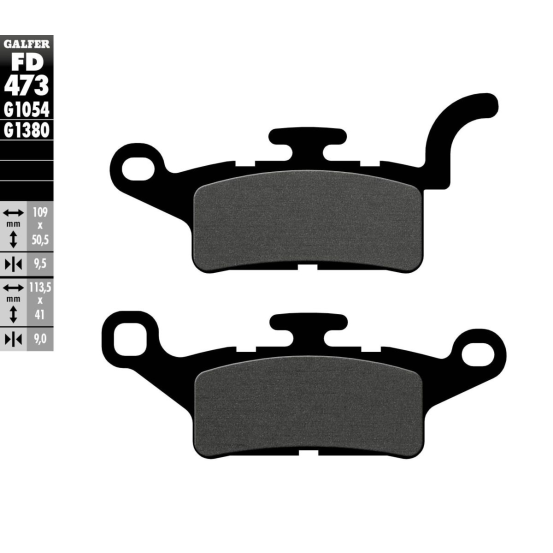 Plaquettes de frein GALFER - G1054 ORGANIQUE SEMI METAL FD473