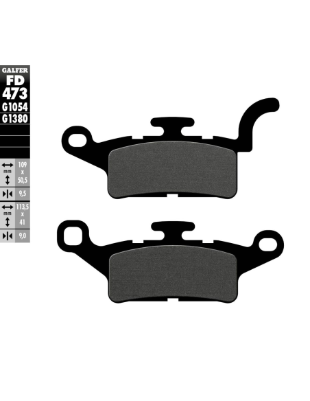 Plaquettes de frein GALFER - G1054 ORGANIQUE SEMI METAL FD473