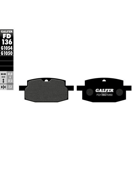 Plaquettes de frein GALFER - G1050SEMI METAL FD136