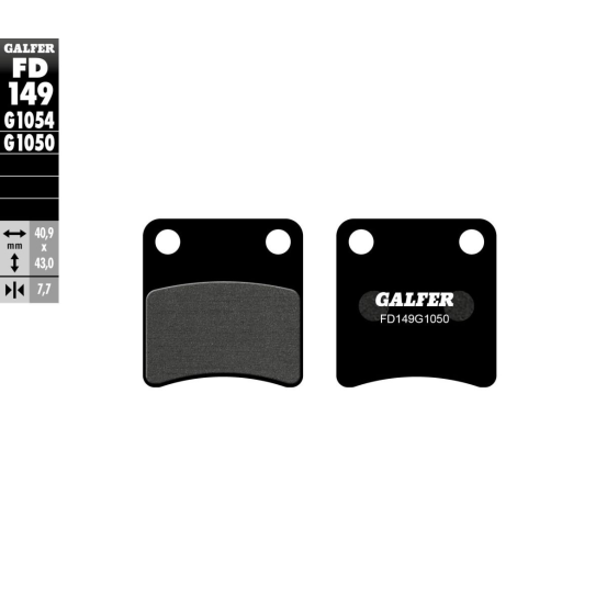 Plaquettes de frein GALFER - G1050SEMI METAL FD149