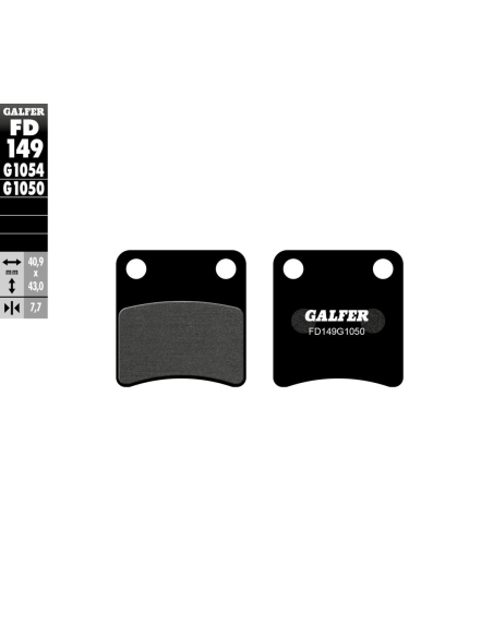 Plaquettes de frein GALFER - G1050SEMI METAL FD149