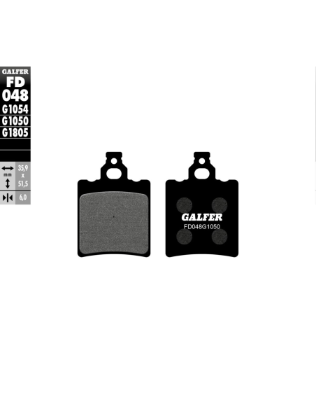 Plaquettes de frein GALFER - G1050SEMI METAL FD048
