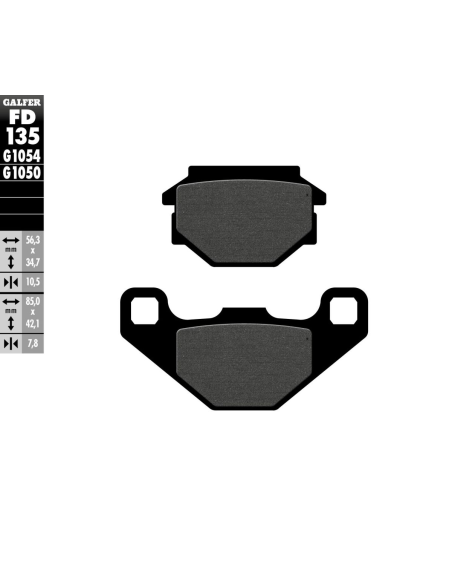 Plaquettes de frein GALFER - G1050SEMI METAL FD135