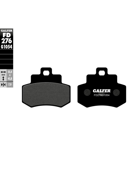 Plaquettes de frein GALFER - G1054 ORGANIQUE SEMI METAL FD276
