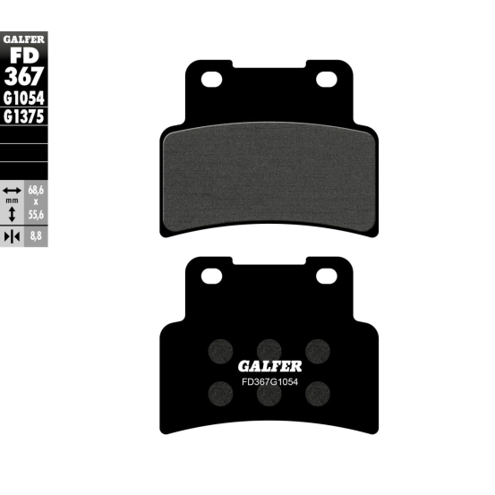 Plaquettes de frein GALFER - G1054 ORGANIQUE SEMI METAL FD367