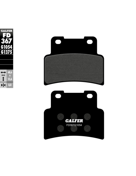 Plaquettes de frein GALFER - G1054 ORGANIQUE SEMI METAL FD367