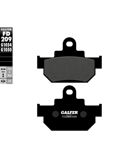 Plaquettes de frein GALFER - G1050SEMI METAL FD209