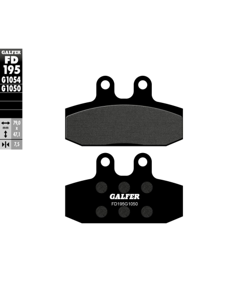 Plaquettes de frein GALFER - G1054 ORGANIQUE SEMI METAL FD195