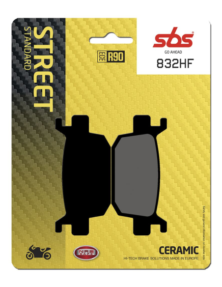 Plaquettes de frein Céramiques SBS - 832HF