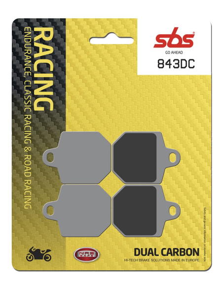 Plaquettes de frein Dual Carbone SBS - 843DC