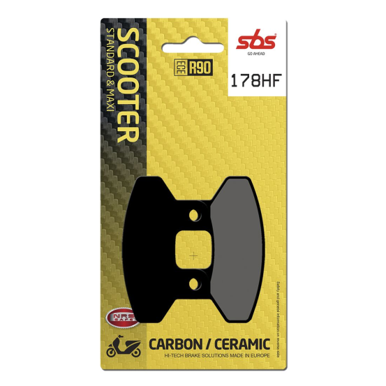 Plaquettes de frein Céramiques SBS - 178HF