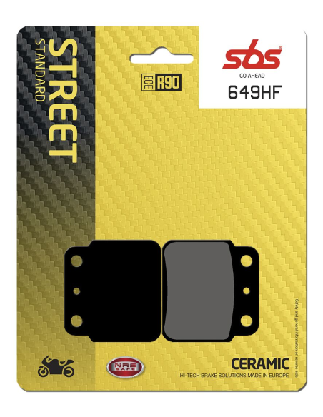 Plaquettes de frein Céramiques SBS - 649HF