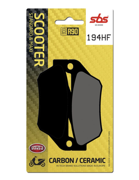 Plaquettes de frein Céramiques SBS - 194HF