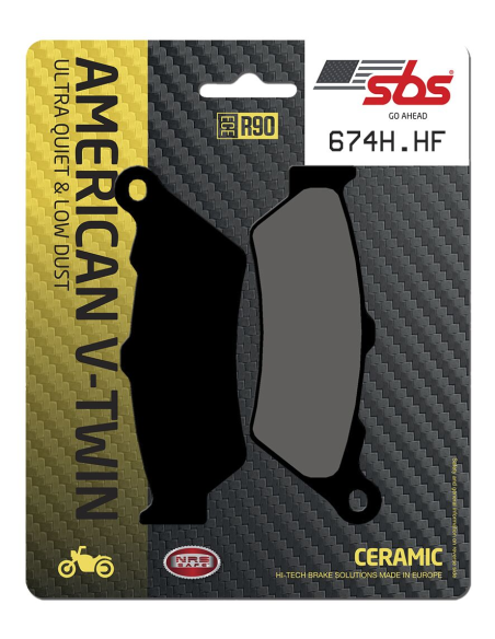 Plaquettes de frein Céramiques SBS - 674H.HF