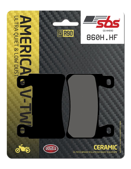 Plaquettes de frein Céramiques SBS - 860H.HF