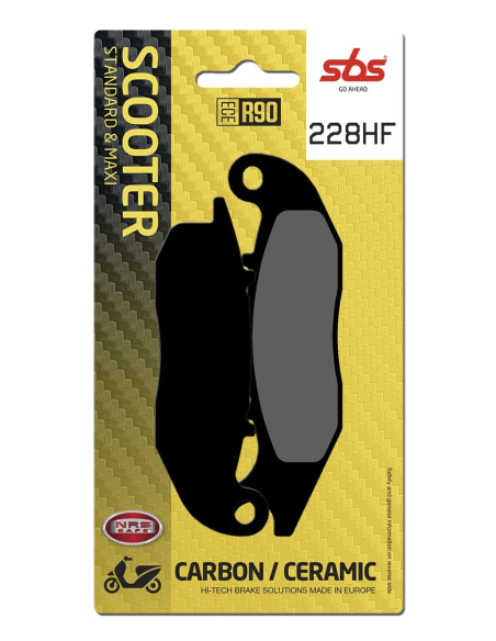 Plaquettes de frein Céramiques SBS - 228HF